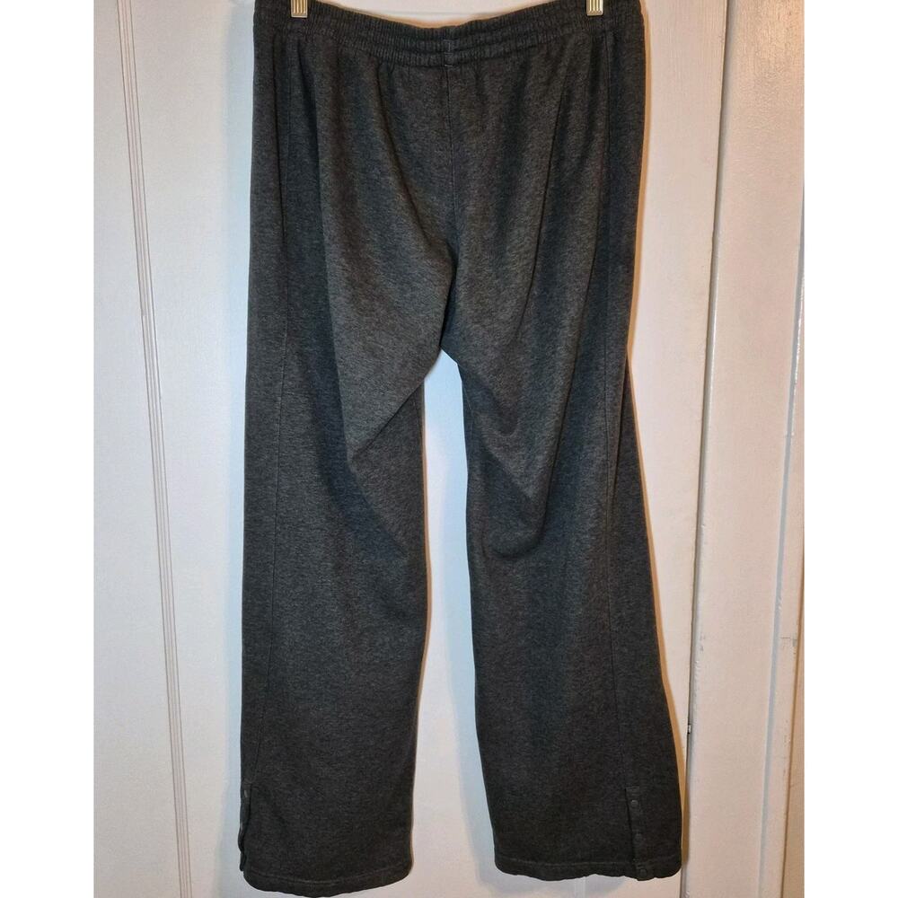 Adidas Straight Leg Joggers Womens Sz M Snap Ankle‎ Sweatpants Grey - Picture 5 of 10